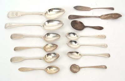 Lot 105 - Mixed Lot:  Two hallmarked silver tablespoons,...