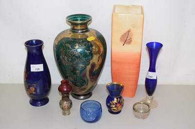 Lot 126 - Mixed Lot: Various decorated vases, glass...