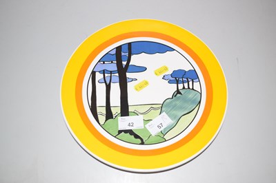 Lot 42 - A Wedgwood Clarice Cliff reproduction plate