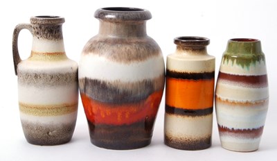 Lot 90 - Mixed lot: Three West German Pottery vases...