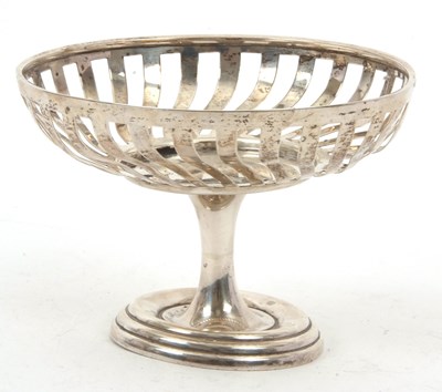 Lot 119 - An Edwardian silver pierced pedestal bonbon...