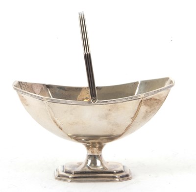 Lot 126 - A late Victorian silver pedestal swing handle...