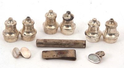 Lot 143 - Mixed Lot:  A hallmarked silver money clip,...