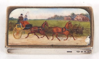 Lot 148 - A Victorian silver and enamel vester case of...
