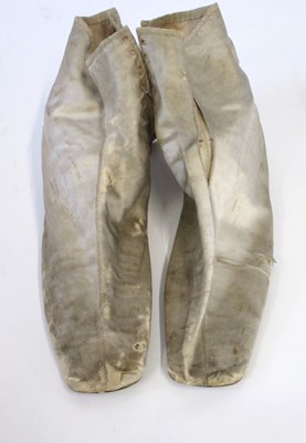 Lot 1 - A pair of mid 19th century silk shoes, c.1853,...