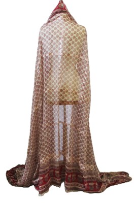 Lot 4 - An Indian lightweight printed shawl, approx....
