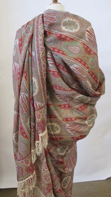 Lot 3 - An Indian printed cotton shawl, approx. 175 x...