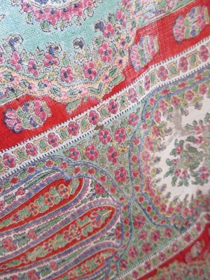 Lot 3 - An Indian printed cotton shawl, approx. 175 x...