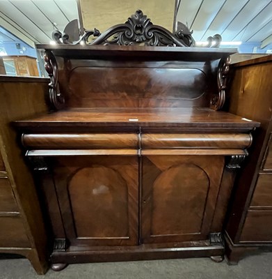 Lot 408 - A Victorian mahogany chiffonier with a...