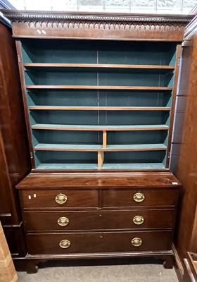 Lot 391 - A Georgian mahogany side cabinet with moulded...