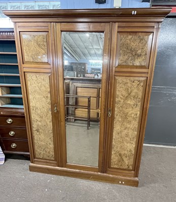 Lot 390 - A late Victorian walnut and burr walnut...