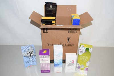 Lot 18 - Box containing a quantity of various perfumes etc