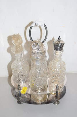 Lot 99 - Silver plated cruet set