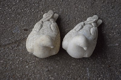 Lot 24i - Pair of composite ornaments formed as doves,...