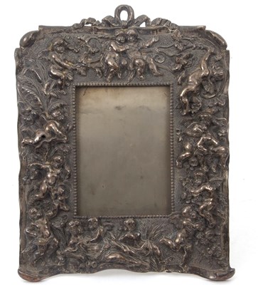 Lot 196 - An antique cast metal photograph frame...