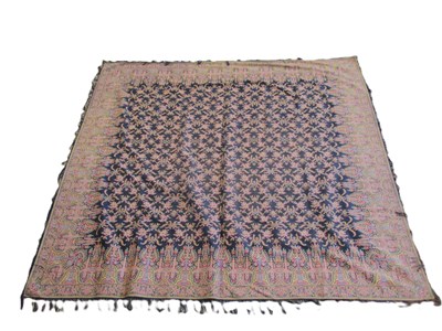 Lot 5 - A 19th century woven paisley shawl, 152 x...