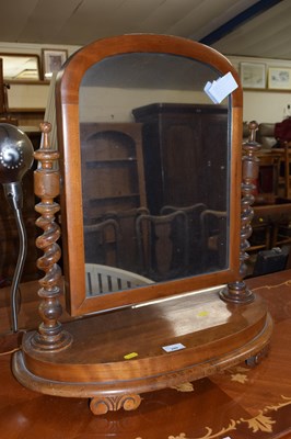 Lot 289 - 19th Century dressing table mirror with barley...