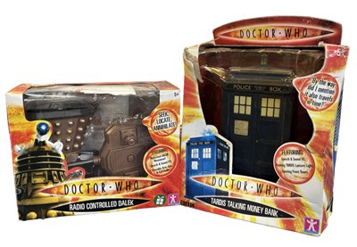 Lot 60 - A pair of boxed Dr Who toys, to include Tardis...