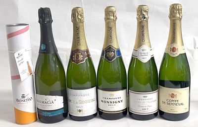 Lot 106 - Six assorted bottles of champagne and...