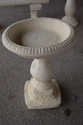 Lot 29d - Composite bird bath, height 54cm x width 40cm...