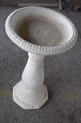 Lot 31c - Composite formed bird bath, height 65cm, width...