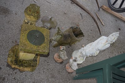 Lot 149a - Quantity of garden ornaments, sundials, ducks,...
