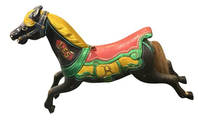 Lot 416b - A small painted carousel horse, with...