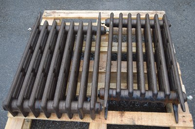 Lot 83a - Two cast iron radiators on legs