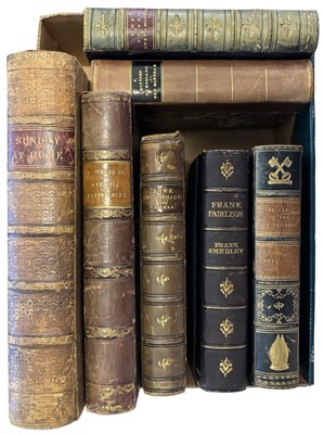 Lot 810 - ONE BOX: Leatherbound antiquarian, to include:...