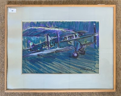 Lot 103 - Derek Inwood (1925-2012) "Plane", pastel,...