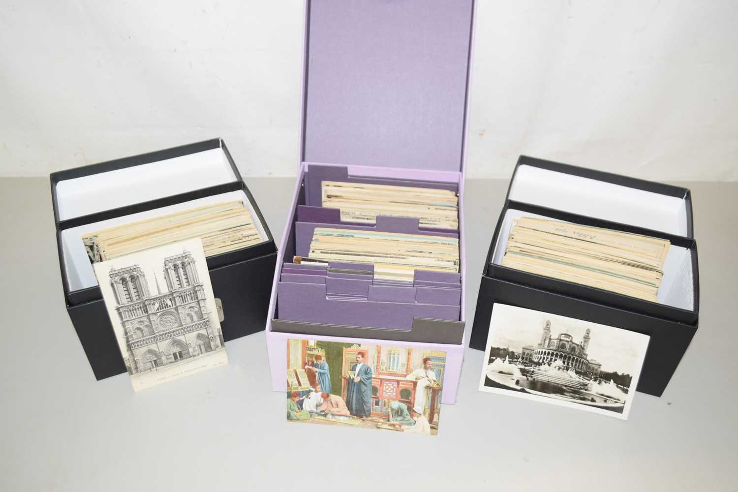 Lot 113 - Three boxes of french post cards early to mid...