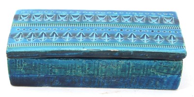 Lot 81 - Bitossi Rimini blue rectangular box and cover,...