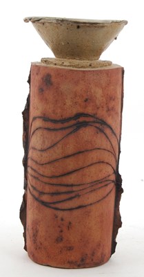 Lot 261 - A Studio Pottery cylindrical form vase with a...