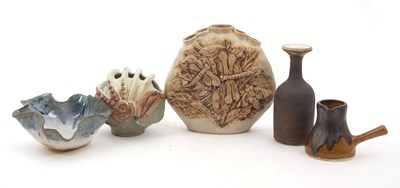 Lot 82 - Group of Studio Pottery vases including a vase...