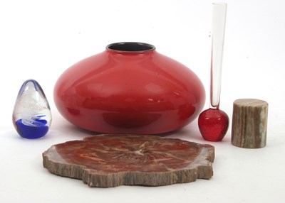 Lot 66 - A Armano German pottery vase with flambe type...