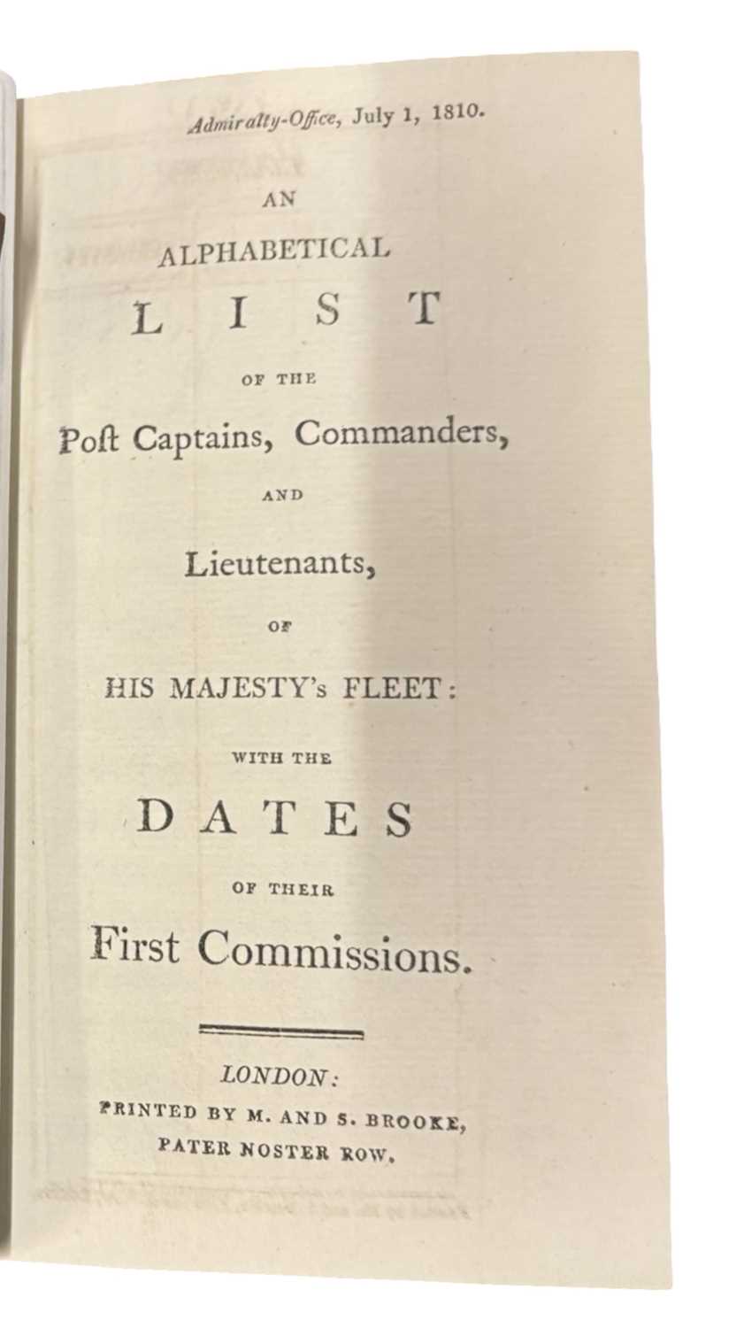 Lot 14 - An Alphabetical List of Post Captains,...