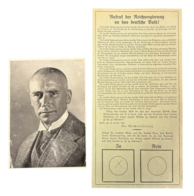 Lot 1264 - NAZI PARTY - ADOLF HITLER. Appeal by the Reich...