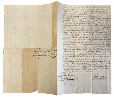Lot 1120 - SEVEN YEARS WAR. Certificate of William...