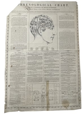 Lot 904 - PHRENOLOGICAL CHART BROADSIDE. Designed to...