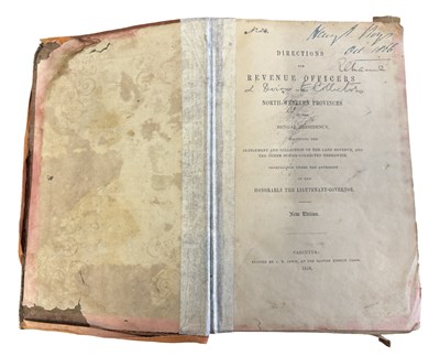 Lot 11 - INDIA. Directions for Revenue Officers in the...