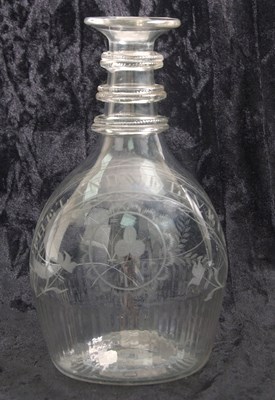 Lot 159 - Irish Mould Blown Decanter Possibly Cork...
