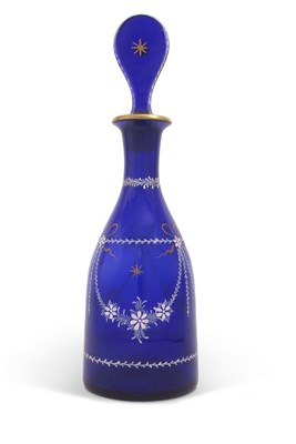 Lot 156 - 19th Century Bristol Blue Decanter with...