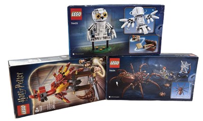 Lot 112 - Three boxed Harry Potter Lego sets, to include:...