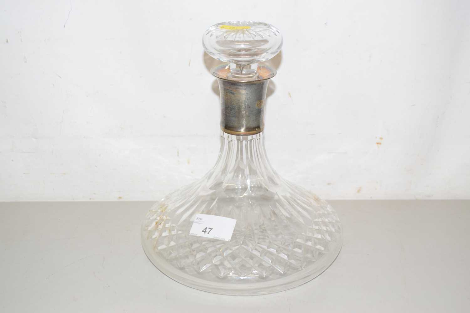Lot 47 - A modern ships flat bottomed cut glass...