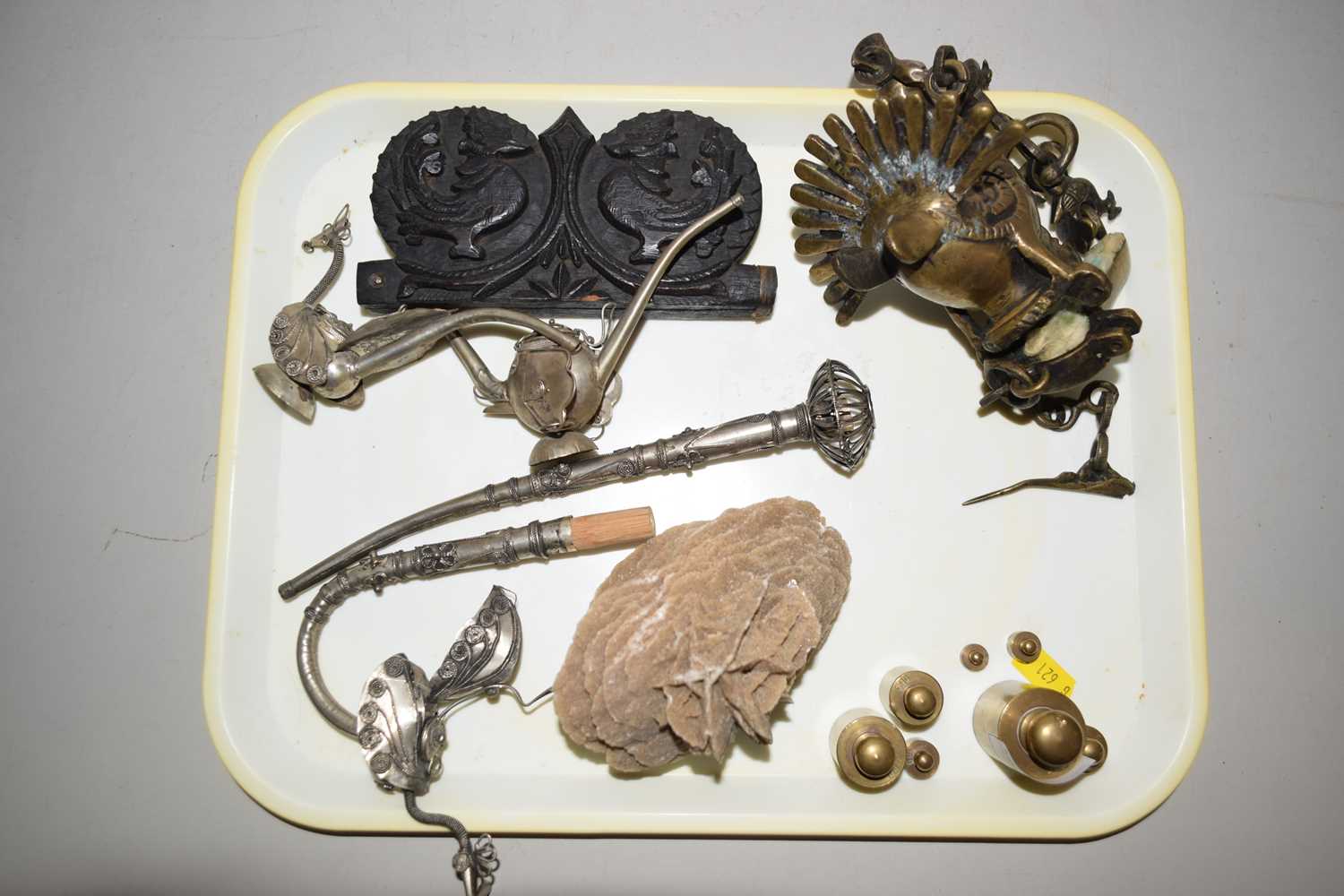 Lot 55 - Mixed Lot: Novelty opium pipes, Desert Rose...
