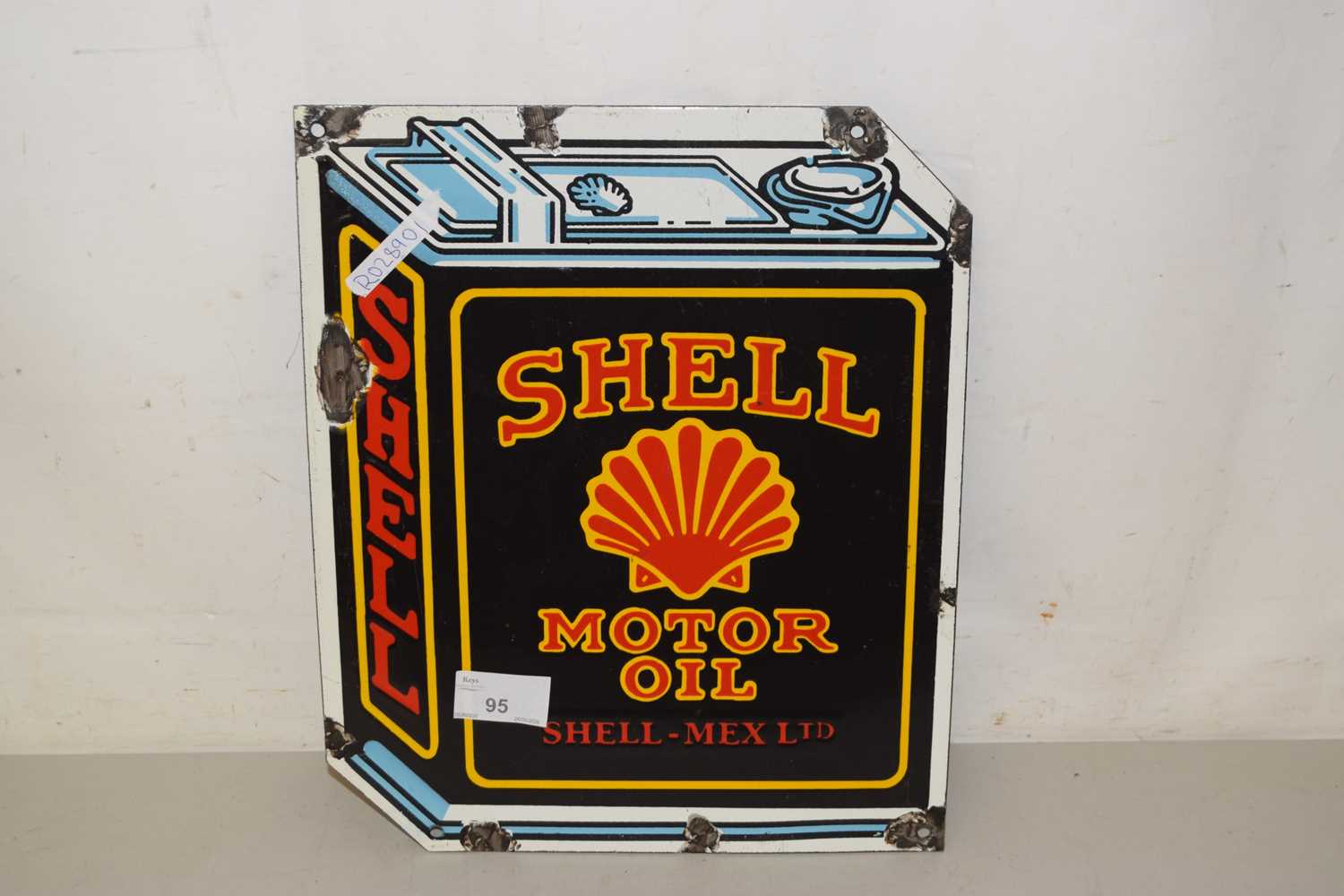 Lot 95 - A small enamel sign for Shell Motor Oil