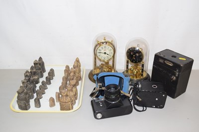 Lot 157 - A reproduction resin chess set, two dome top...