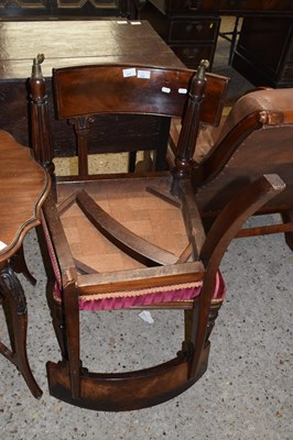 Lot 285 - A pair of late Georgian mahogany bar back...
