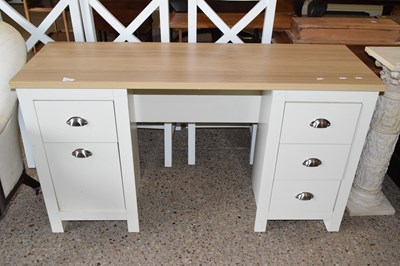 Lot 290 - A modern twin pedestal desk or dressing table