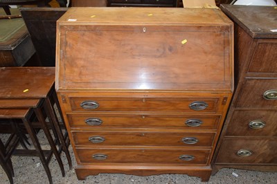 Lot 363 - A reproduction yew wood veneered bureau
